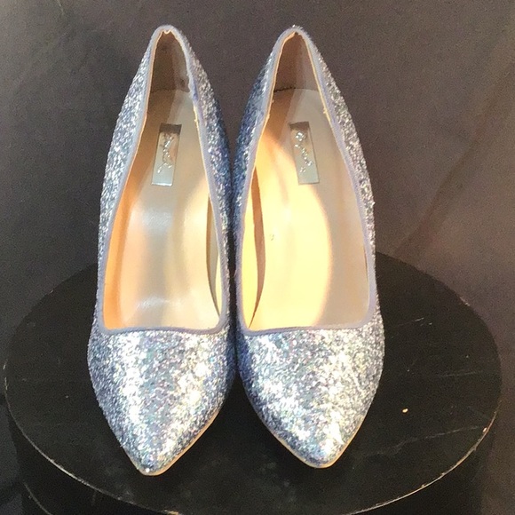 Quips Silver Glitter heels size 7 - Picture 2 of 8